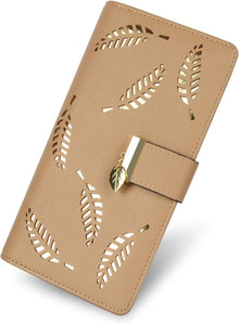 Damen Geldbörse mit Blattmuster, Bifold