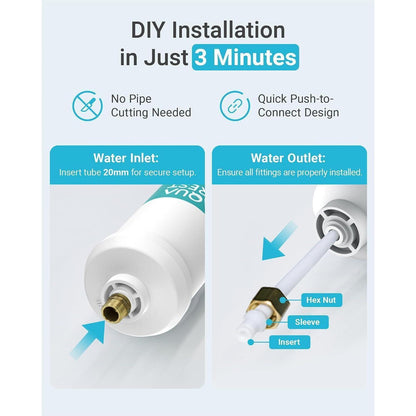 Inline Wasserfilter für Kühlschrank & Eismaschine