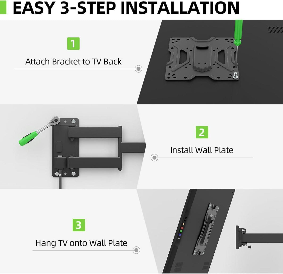 USX-MOUNT Wohnmobil TV Halterung Schwenkbar Neigbar 17-43 Zoll bis 20kg
