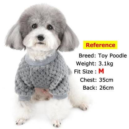 Hundepullover Fleece Wintermantel Grau M