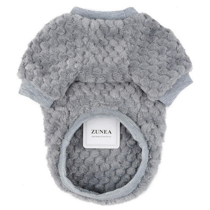 Hundepullover Fleece Wintermantel Grau M