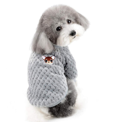 Hundepullover Fleece Wintermantel Grau XL