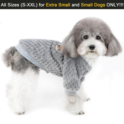 Hundepullover Fleece Wintermantel Größe L Grau