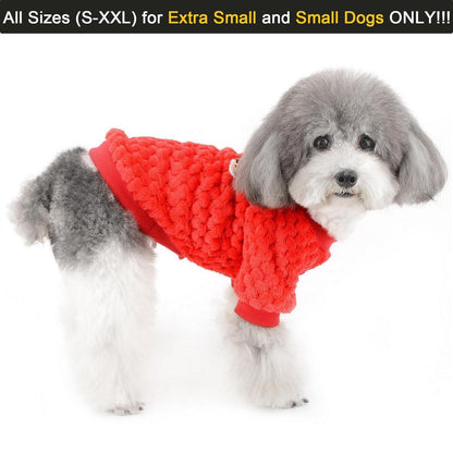 Hundepullover Fleece Warm Rot M