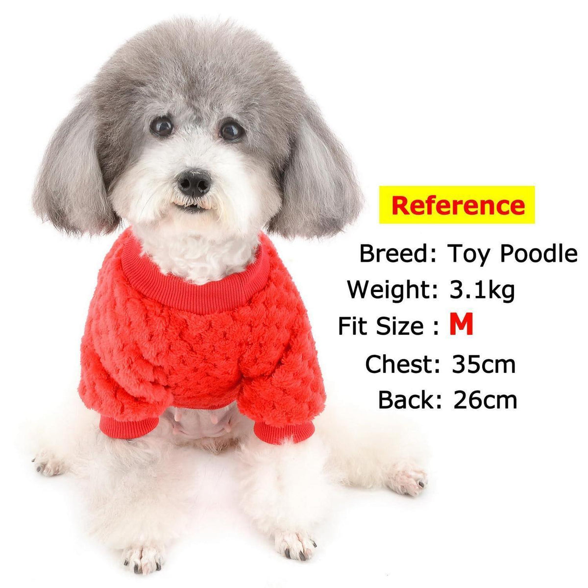 Hundepullover Fleece Warm Rot M