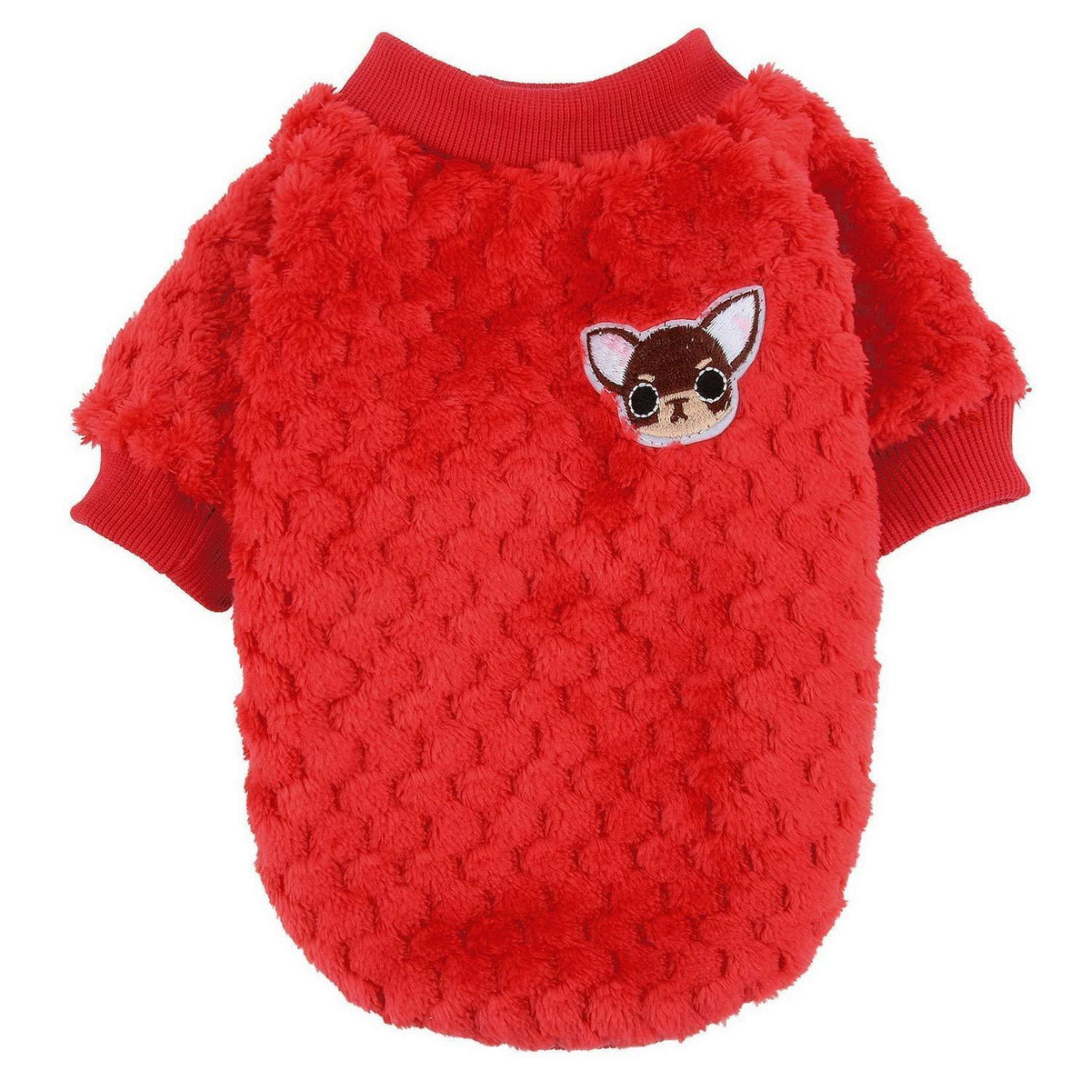 Hundepullover Fleece Warm Rot M
