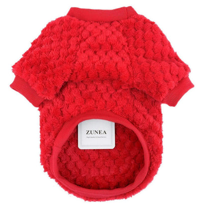 Hundepullover Fleece Warm Rot M