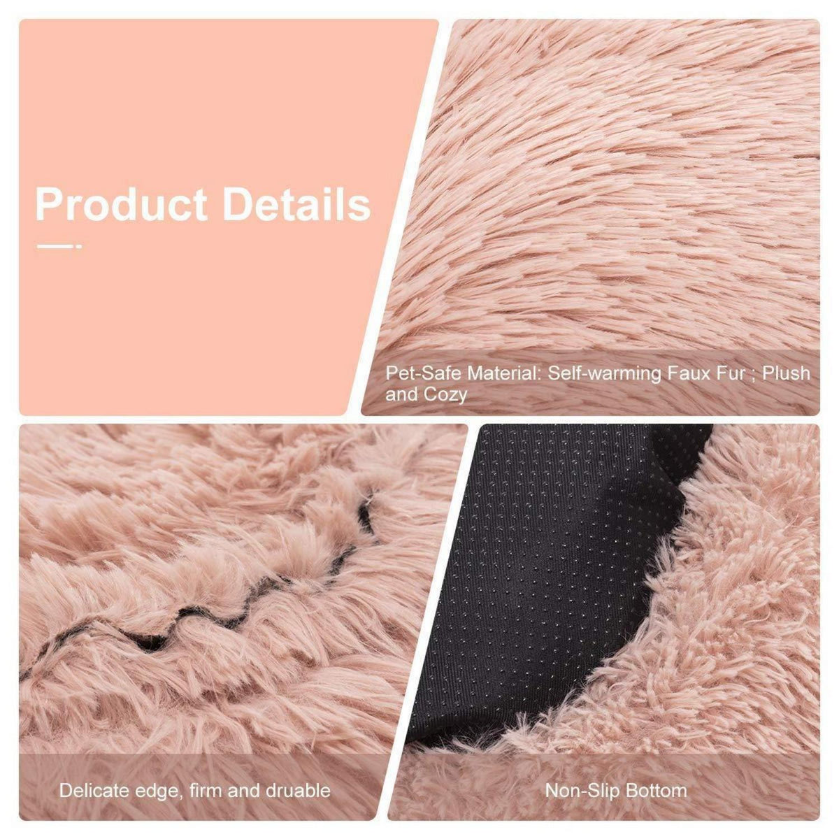 Hundebett Donut Grün 120cm – Weiches Plüschkissen für Große Hunde