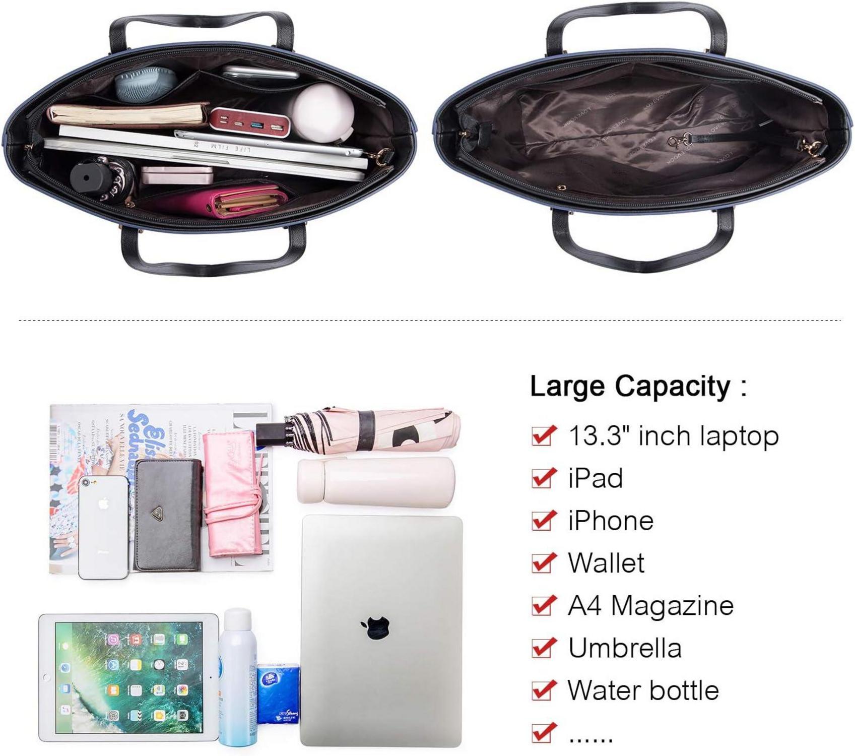 LOVEVOOK Damen Handtasche 3tlg Schultertasche Set Tasche Henkeltasche