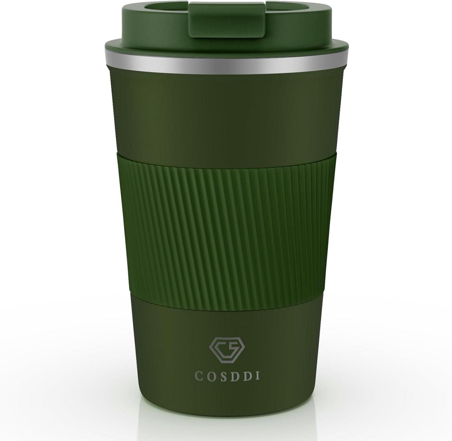 Isolierter Edelstahl Thermobecher 380ml mit Deckel