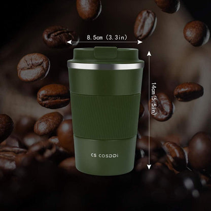 CS COSDDI Thermobecher Edelstahl Reisebecher 380ml Vakuum Isolierbecher