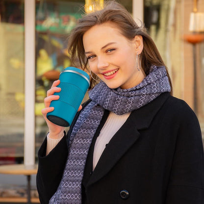 CS COSDDI Thermobecher Isolierbecher Travel Mug 13oz Edelstahl Blue 380ml