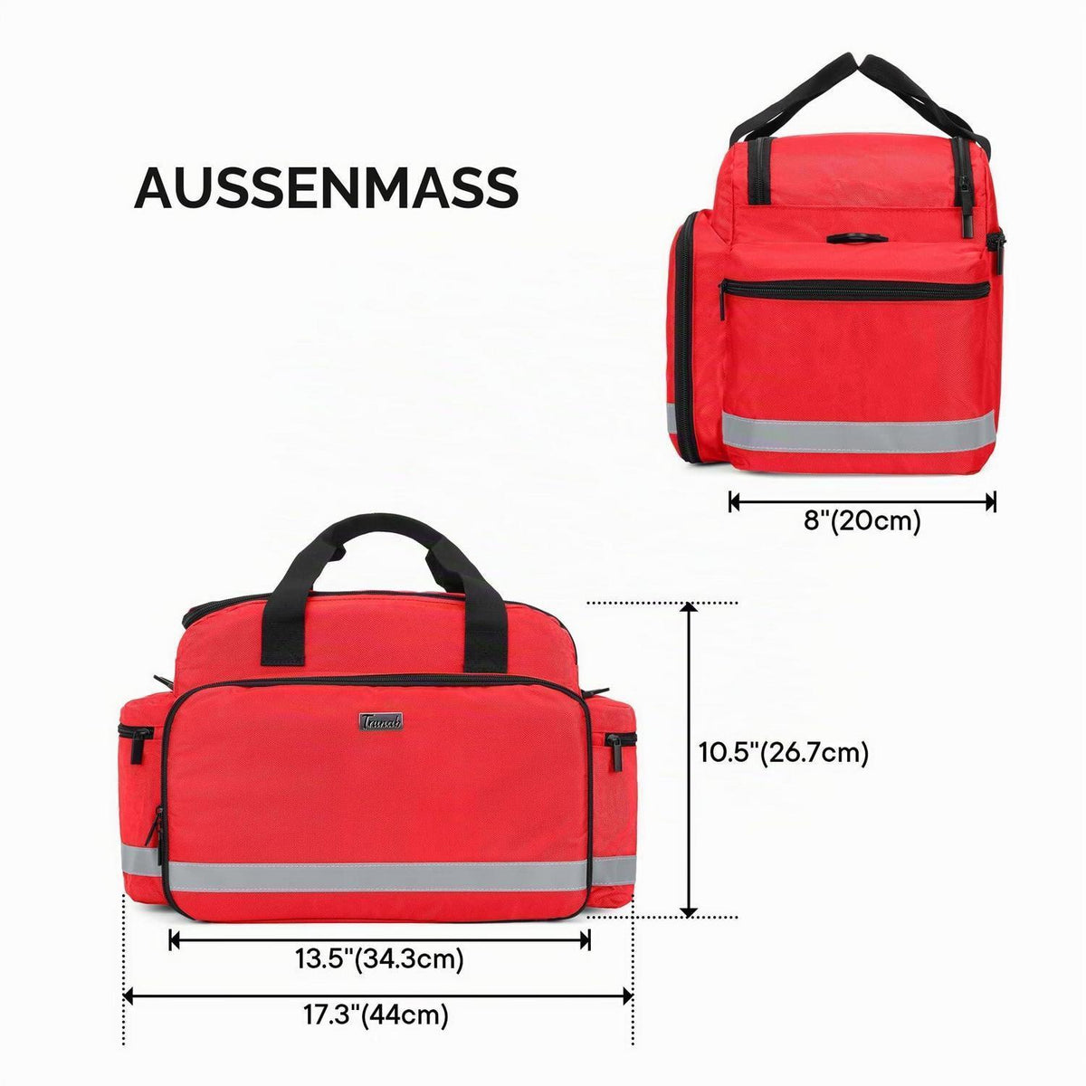 Krankenschwestertasche mit Schulterriemen, Rot – Große Kapazität