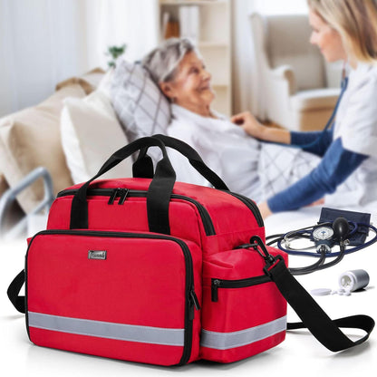 Krankenschwestertasche mit Schulterriemen, Rot – Große Kapazität