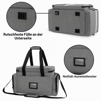 Trunab Notfalltasche Grau mit Trennwänden & Rutschfestem Boden