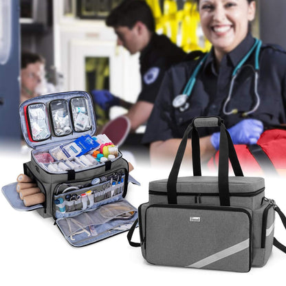 Trunab Notfalltasche Grau mit Trennwänden & Rutschfestem Boden