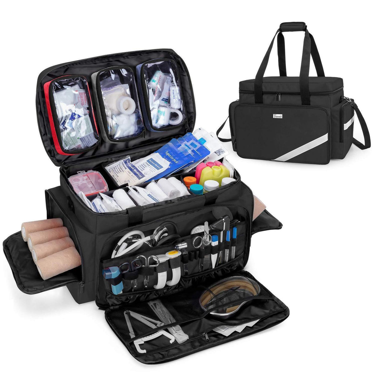 Trunab Notfalltasche leer mit Trennwänden & rutschfestem Boden