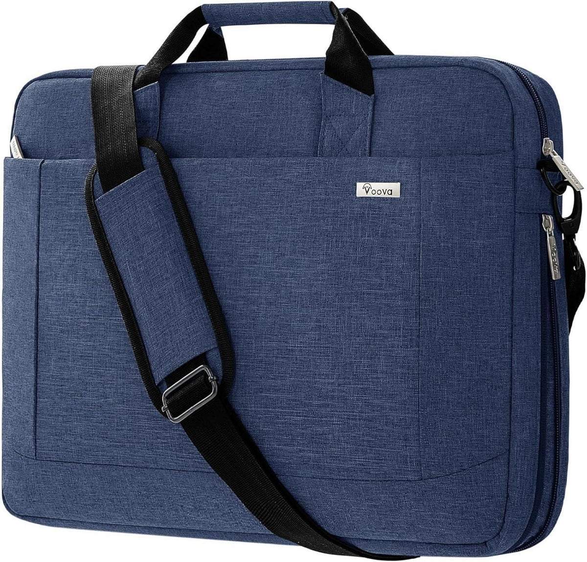 Große Laptoptasche 17-17,4 Zoll wasserdicht Blau mit Innenfächern