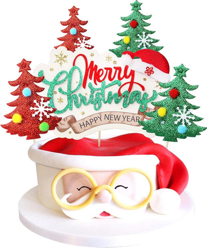 Weihnachtsbaum Cake Topper Weihnachtsmütze 5 Stück