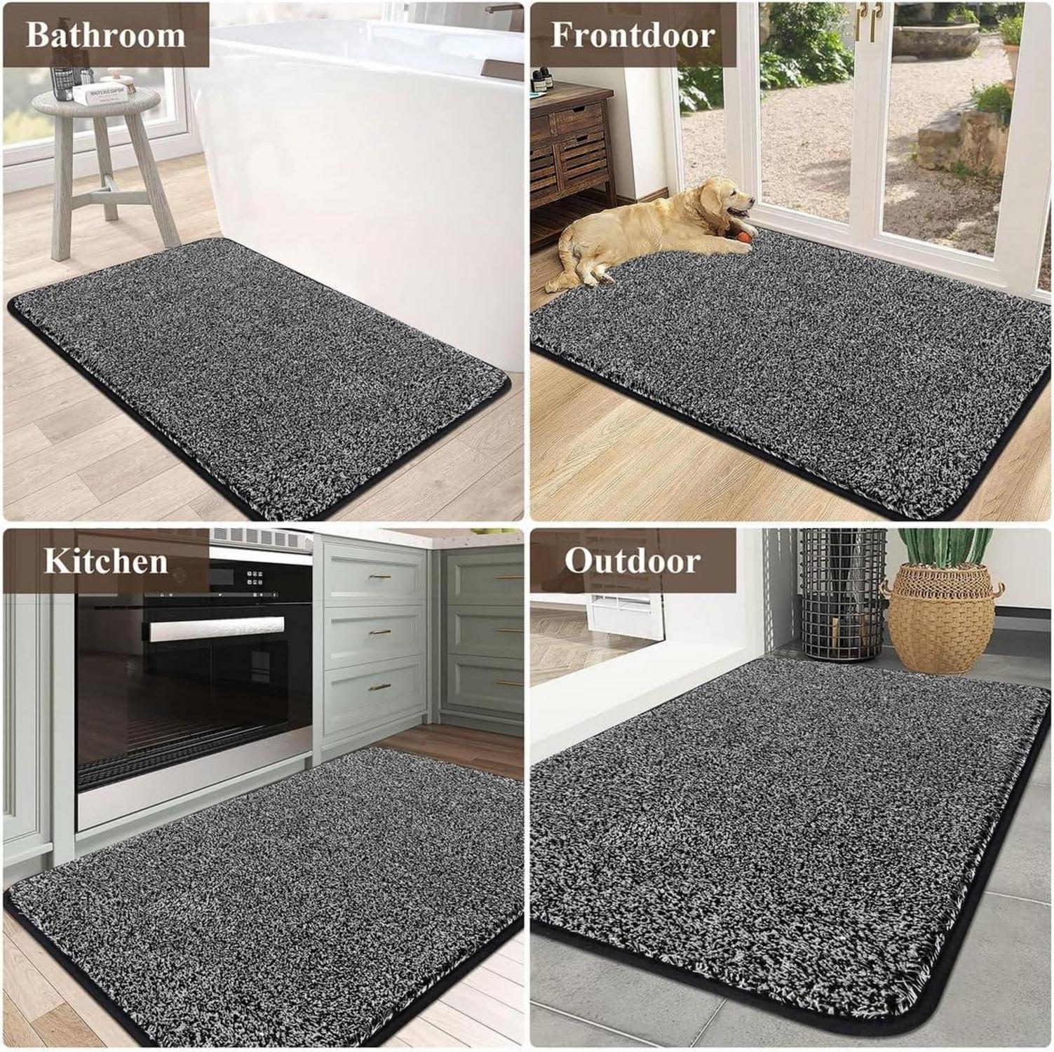 Fußmatte Rutschfester Schmutzfänger Waschbar Eingang Teppich 45x70cm