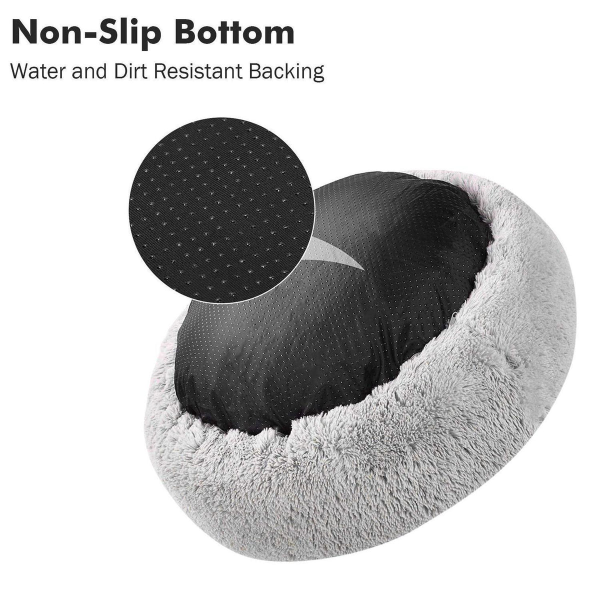 Flauschiges Hundebett Rund – Weich & Waschbar, Rot, 120x120cm