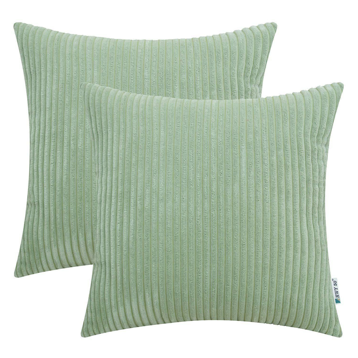 Cord Kissenbezug 45x45 cm Salbeigrün - 2er Set