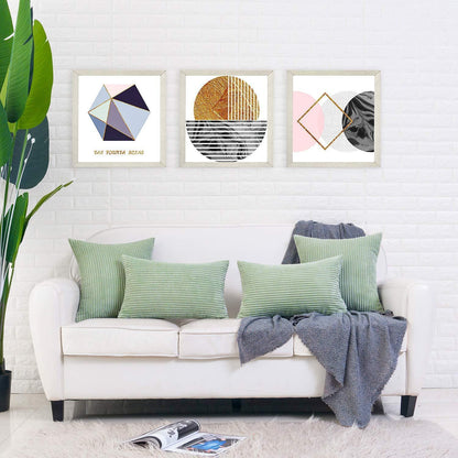 Cord Kissenbezug 45x45 cm Salbeigrün - 2er Set