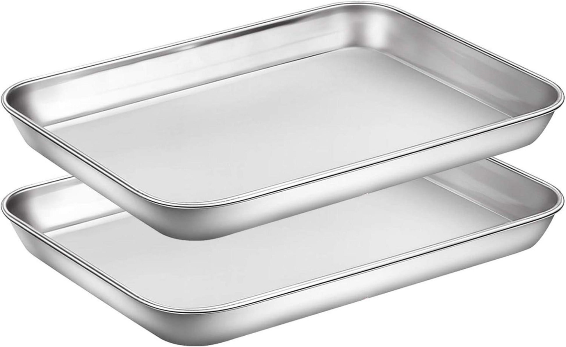 Edelstahl Ofenblech Kuchenblech Set 2er-Pack 22.9x17.8x2.5cm