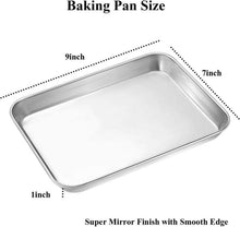 Edelstahl Backblech Set 2er-Pack 22.9x17.8x2.5cm Gesund