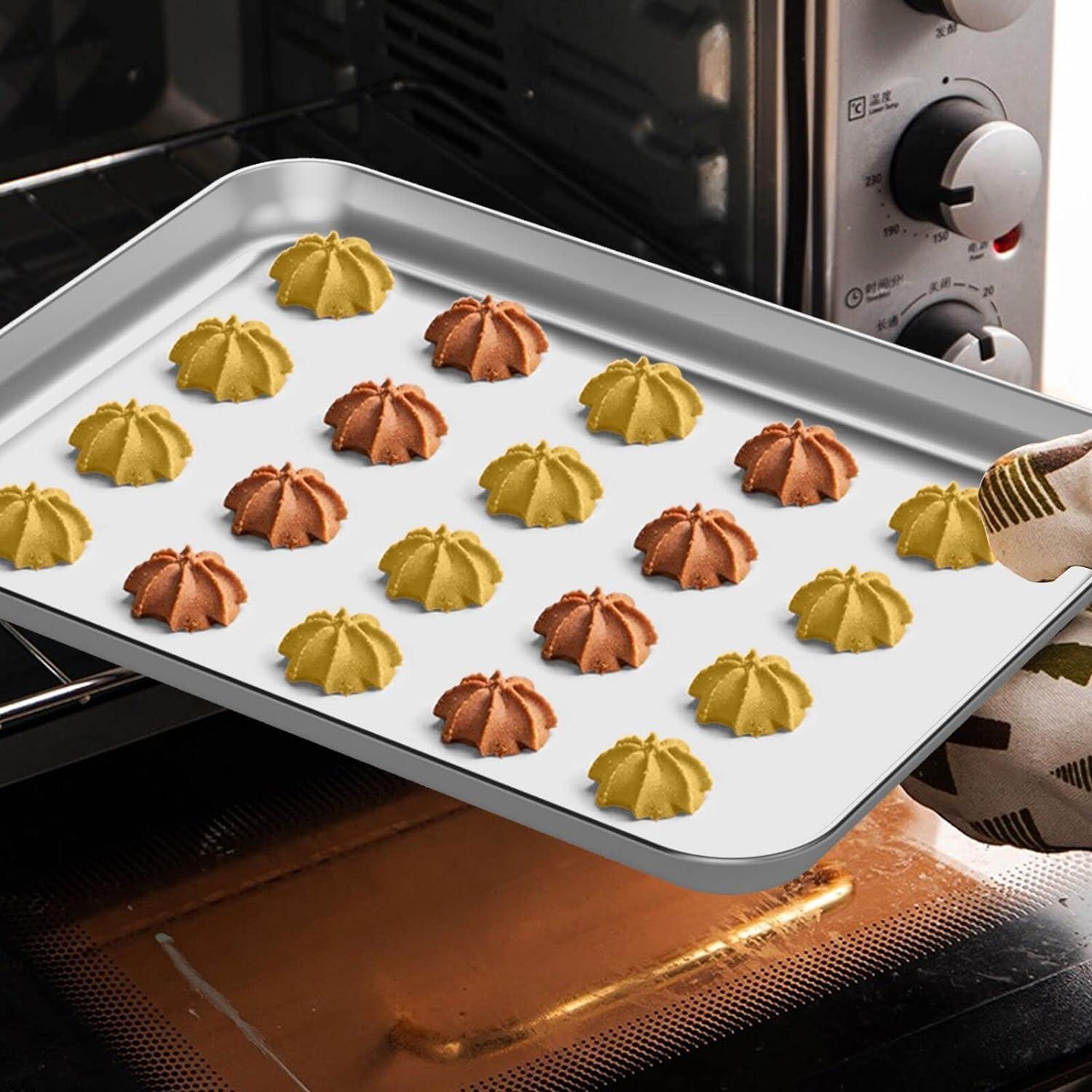 Edelstahl Backblech Set 2er Pack 22.9x17.8x2.5cm Leicht zu reinigen.BooleanField