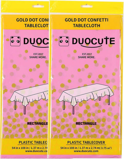 Rosa Gold Party Tischdecke 137x274cm Mädchen Geburtstag Baby Shower Hochzeit