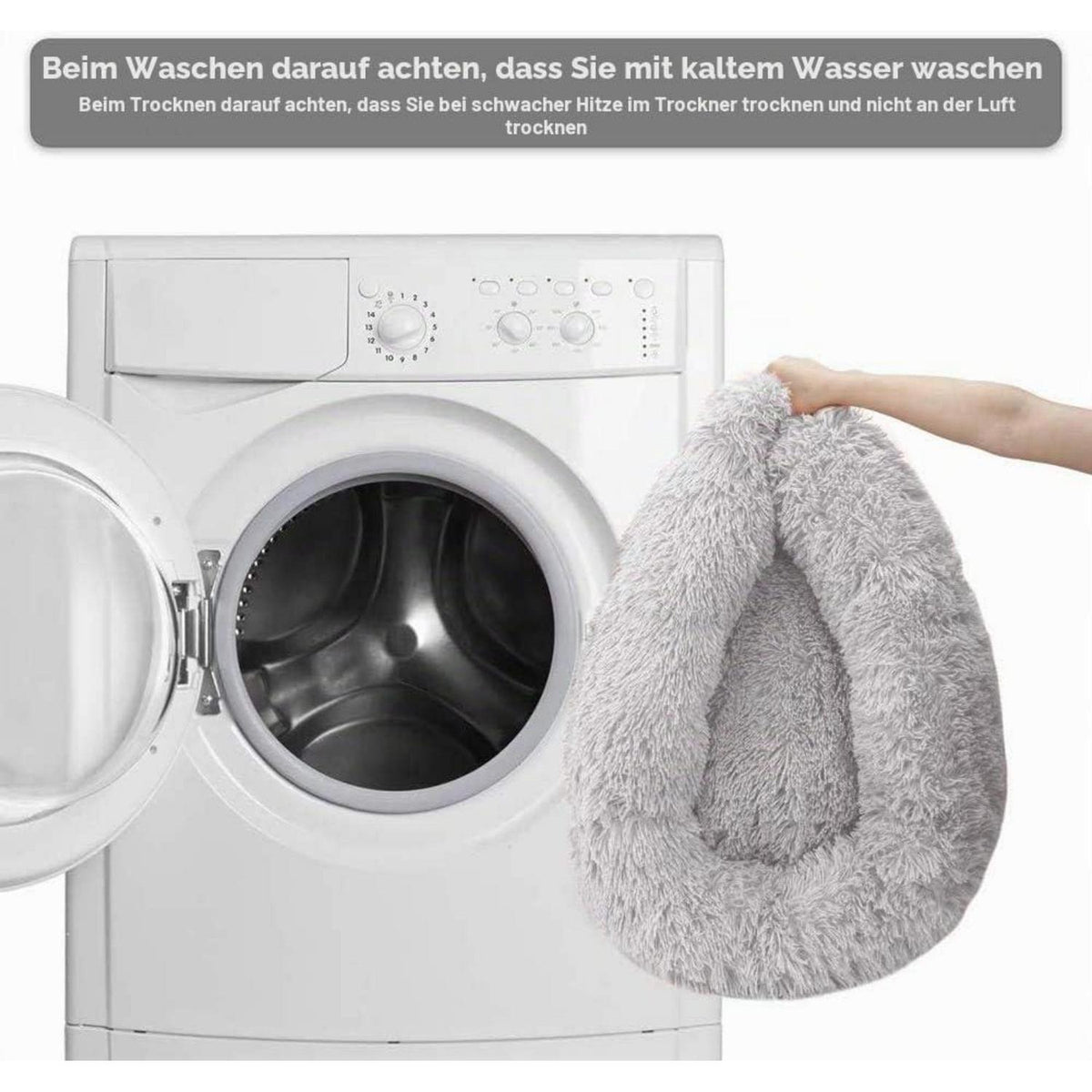 Flauschiges Hundebett Rund – Rotwein, Ø 120cm