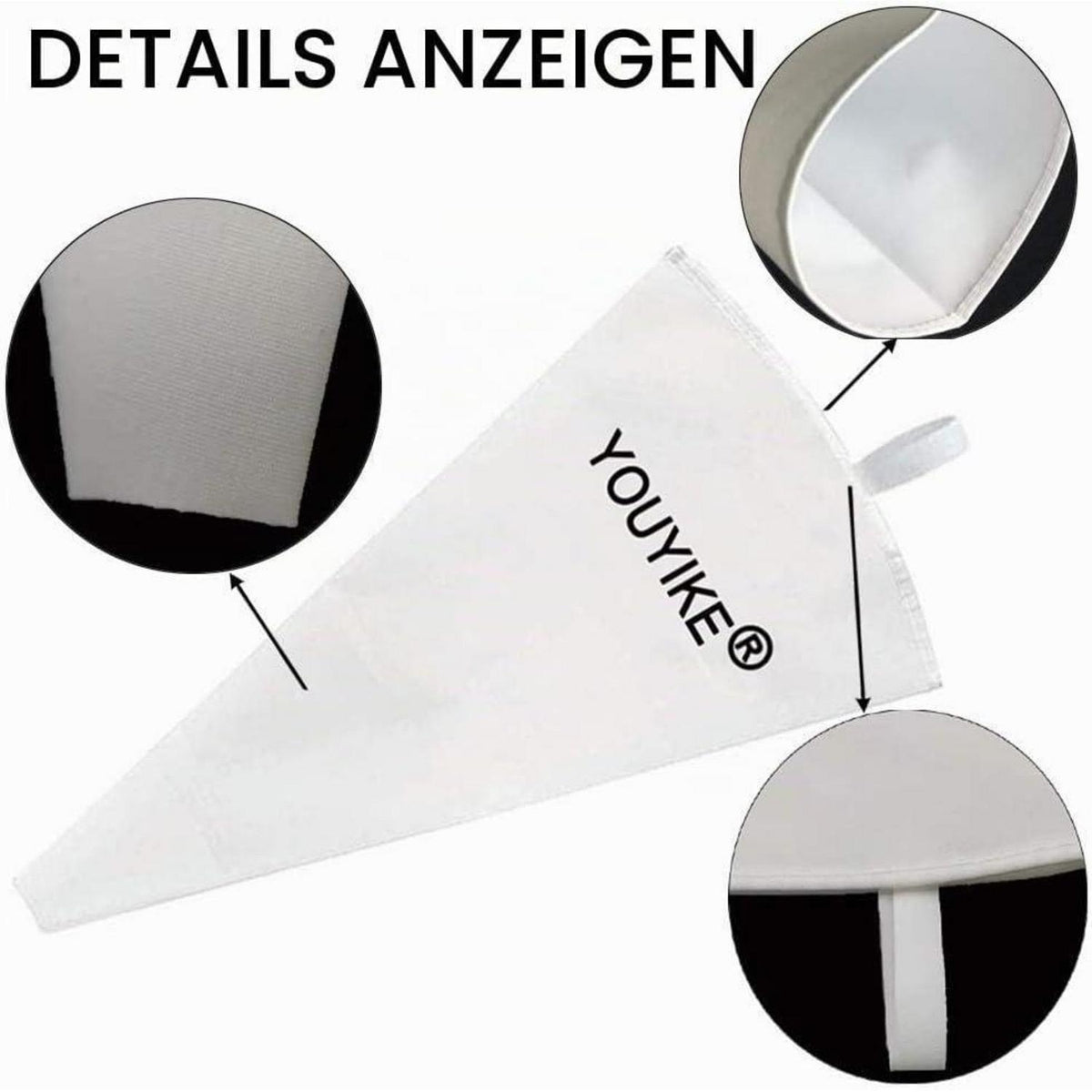 Wiederverwendbare Spritzbeutel Set – 4 Größen für Kuchen & Torten