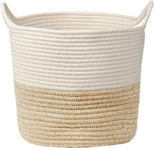Geflochtener Aufbewahrungskorb aus Baumwolle 30x30CM - Weizen