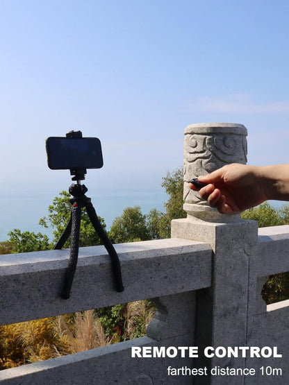 Flexibles Handy Stativ mit Smartphone Fernauslöser und Zubehörschuh