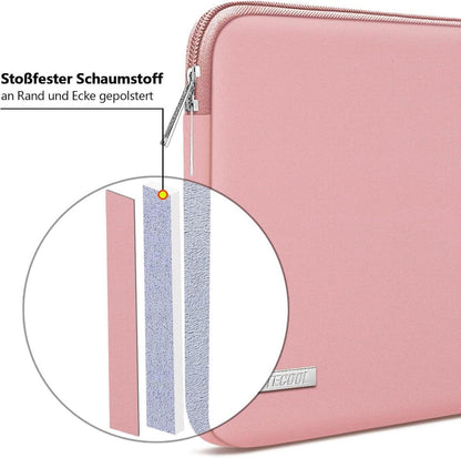 TECOOL 14 Zoll Laptoptasche Hülle für MacBook Air 15 M3/A3114 M2/A2941 2024-2023, Rosa