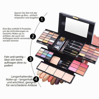 54-teiliges Make-up Set – Schminkkoffer für Gesicht, Augen & Lippen