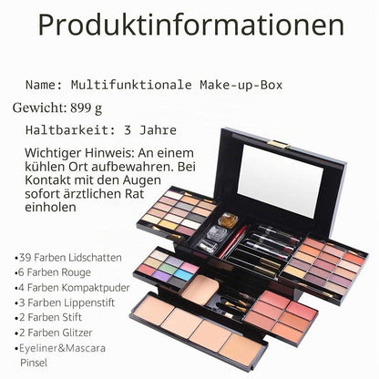54-teiliges Make-up Set – Schminkkoffer für Gesicht, Augen & Lippen