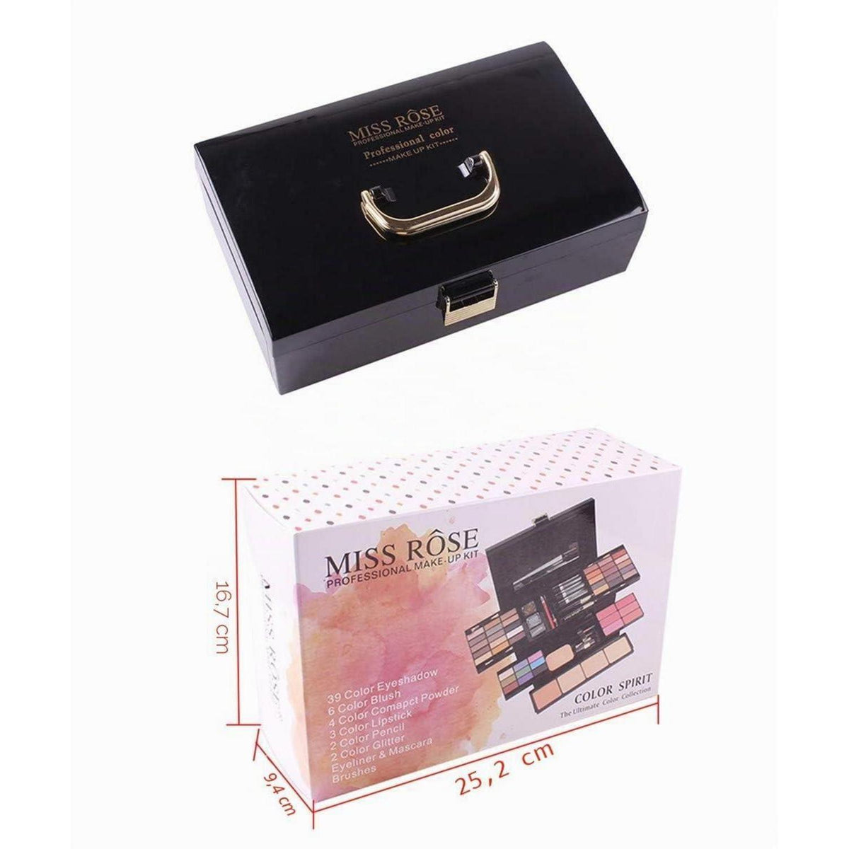 54-teiliges Make-up Set – Schminkkoffer für Gesicht, Augen & Lippen