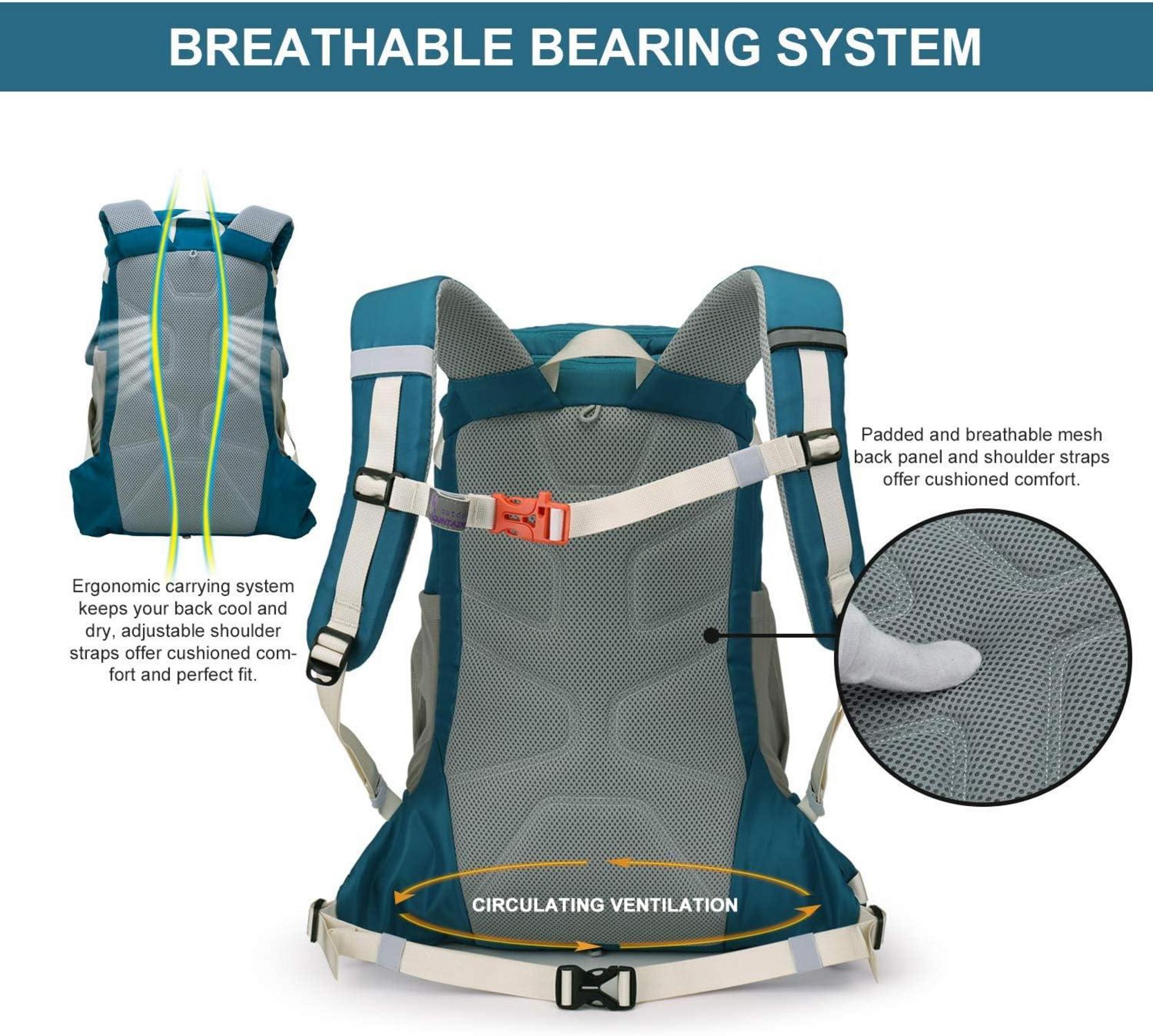 MOUNTAINTOP 35L Wanderrucksack Herren Damen Trekking Outdoor Rucksack Blau