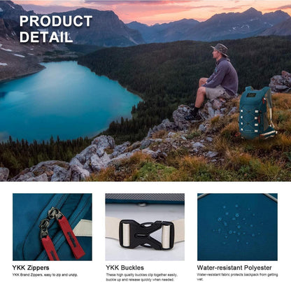 MOUNTAINTOP 35L Wanderrucksack Herren Damen Trekking Outdoor Rucksack Blau