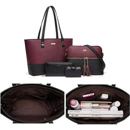 Damen Handtasche Tote Schultertasche Umhängetasche
