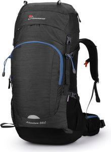 Trekkingrucksack 50L für Outdoor Wandern Camping mit Regenhülle