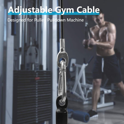 Fitness Stahlseil 3m für Latzug Kabelzug Home Gym Riemenscheibe