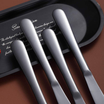 Schwarzes Steakmesser Set 8x Edelstahl Besteck Grill zubehör