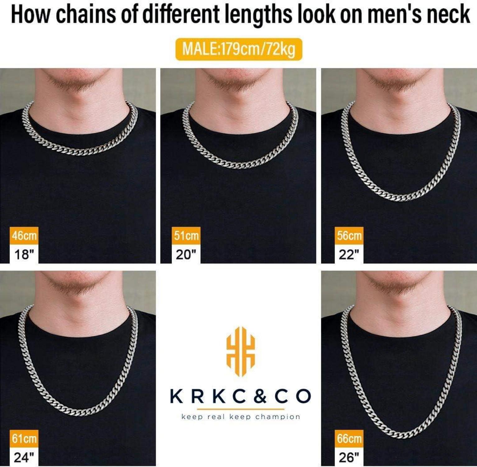 Herren Panzerkette 18K Gold beschichtet 10/12/14mm Cuban Link Silberkette 61cm