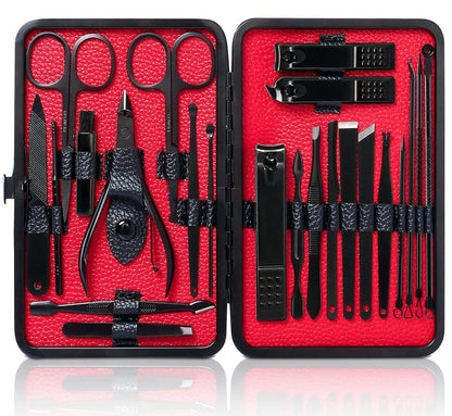 Maniküre Set 23-teilig Nagelset Männer Nagelpflegeset Nageletui