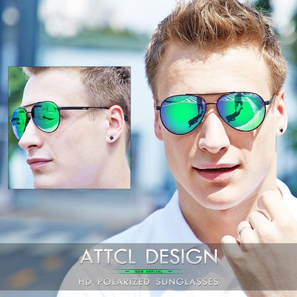 Polarisierte Vintage Pilotenbrille UV400 Schutz Herren