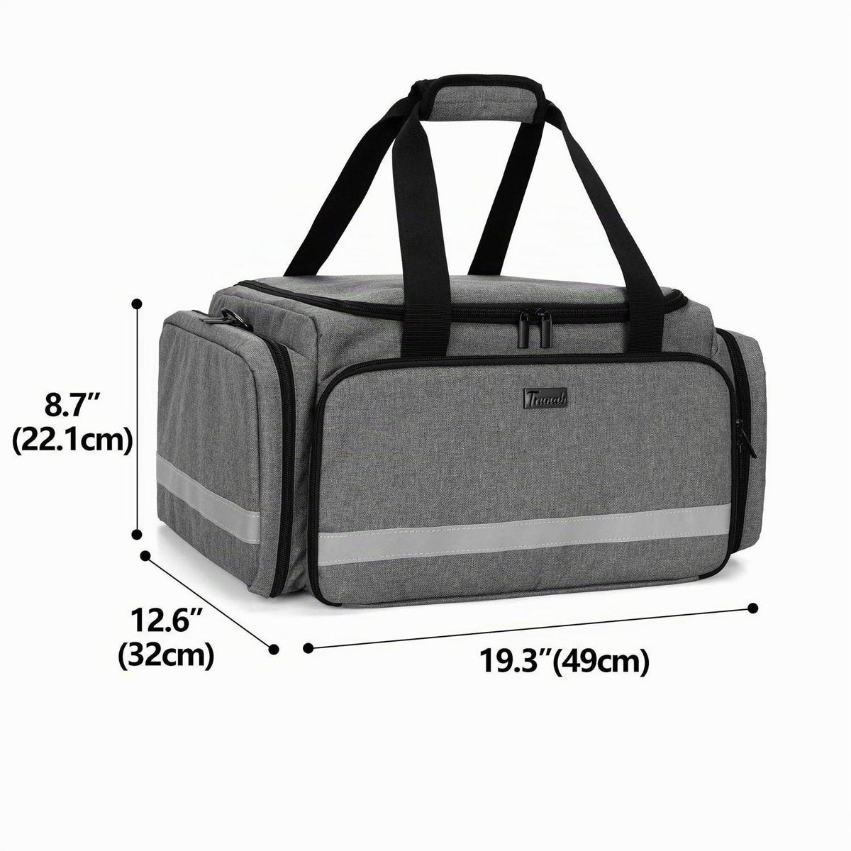 Erste Hilfe Tasche mit Trennwänden & Rutschfestem Boden Grau