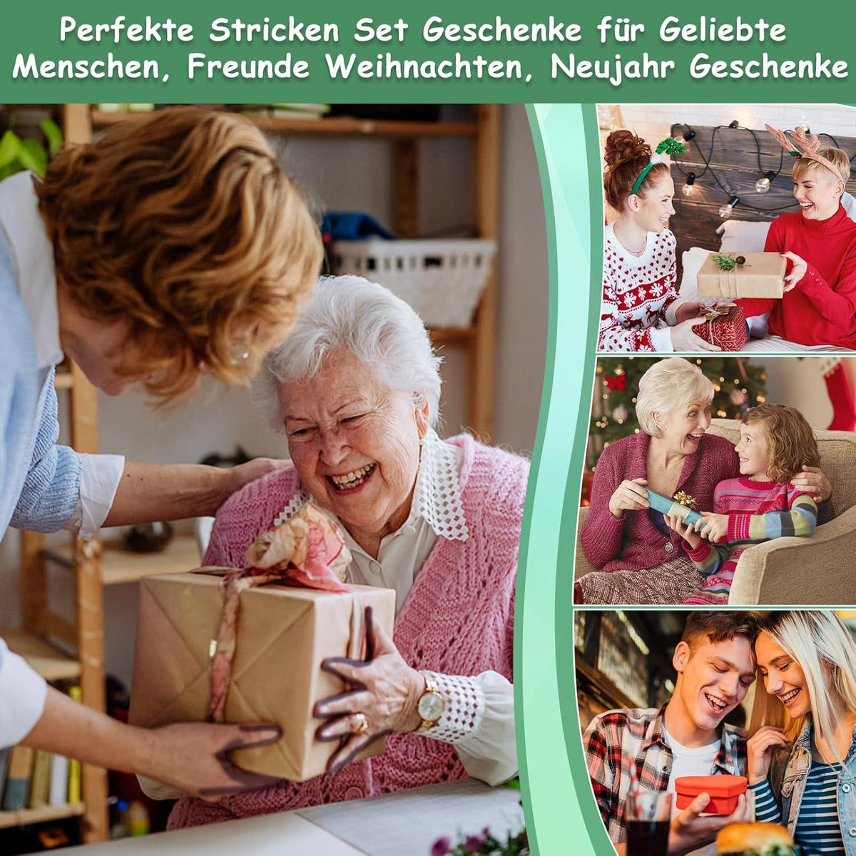 Rundstricknadeln Set 11 Stück Edelstahl Strickzubehör Etui 60 cm